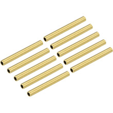 Brass Tube 3.5mm OD 0.5mm Wall Thickness 30mm Length Pipe Tubing for DIY 20 Pcs