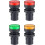 4Pcs Red Green Yellow Indicator Light AC/DC 12V, 22mm Panel Mount, for Electrical Control Panel, HVAC, DIY Projects 1