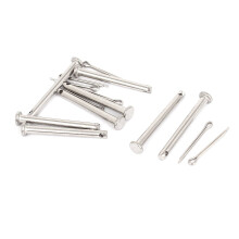 M3 x 30mm Flat Head 304 Stainless Steel Clevis Pins Fastener 8Sets
