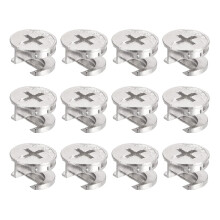 Cam Lock Nut for Furniture, 80pcs 14.6x9.5mm Joint Connector Locking Nuts Furniture Connecting Cam Fittings