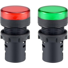 2Pcs Red Green Indicator Light AC 380V, 22mm Panel Mount, for Electrical Control Panel, HVAC, DIY Projects