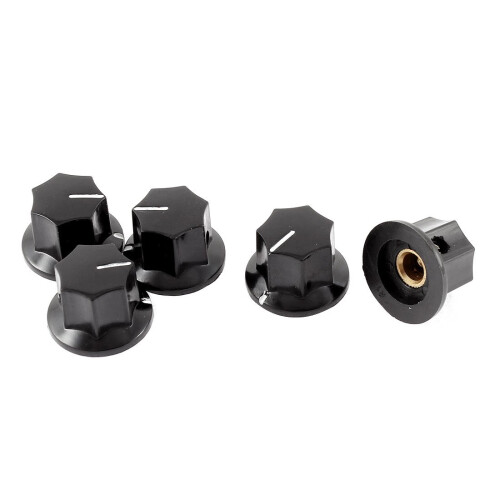 5pcs 16mm Height 6mm Shaft Insert Dia Potentiometer Rotary Knobs