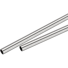 304 Stainless Steel Round Tube 7mm OD 0.5mm Wall Thickness 250mm Length 2 Pcs