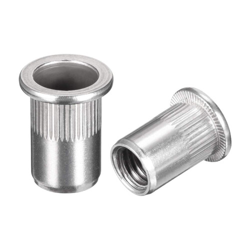 M10 304 Stainless Steel Rivet Nuts Flat Head Insert 10 Pcs