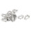 3mm 303 Stainless Steel Wire Rope Cable Thimbles Silver Tone 12pcs 1