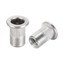 M6 304 Stainless Steel Rivet Nuts Flat Head Insert 10 Pcs