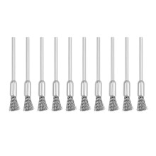 Mini Wire Cup Brush Crimped Steel 5 X 11mm with 2.35mm Shank 10 Pcs