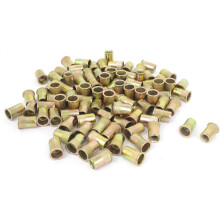 100 Pcs 14mm Long Flat Head Rivet Nut Insert Nutserts Fasteners M6x1.0mm