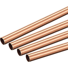 Copper Round Tube 6mm OD 0.2mm Wall Thickness 300mm Length Pipe Tubing 4 Pcs