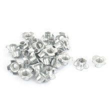 M8x1.25mm (Pack of 30) 4 Pronged Tee Nut T-Nut for Table Legs Rock Climbing Wall Woodwork Holds Wood Cabinetry
