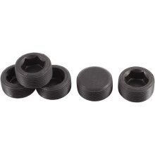 M25x1.5mm Pitch Hex Socket Set Cap Point Grub Screws Black 5pcs
