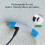 Wiederaufladbares LED Dog Collar Blau USB 8