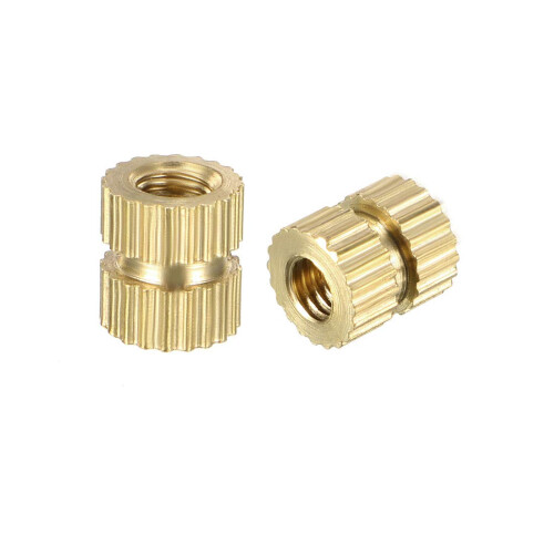 Knurled Insert Nuts - 20Pcs M3 x 6mm Length x 5mm OD Female Thread Brass Threaded Insert Embedment Nut for 3D Printer