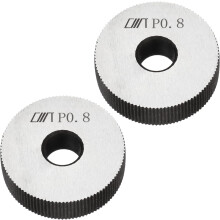 2Pcs 28x8x8mm Knurling Wheel Kit 0.8mm Pitch Straight Wheel Linear Knurl