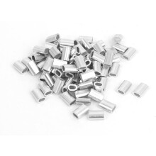 80pcs M1.5 Oval Aluminum Clip Ferrule Sleeves for 1.5mm Wire Rope