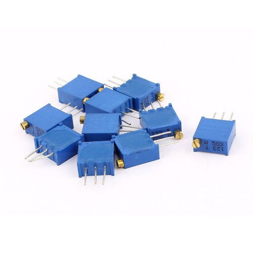 10 Pcs 3296W 50K ohm Variable Resistor for Multiturn Potentiometer