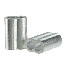 Aluminum Crimping Loop Sleeve Double Barrel for 5/16"-3/8" Wire Rope Pack of 10