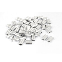 -a15122100ux0284 1/8 inches Aluminum Sleeves Clip Loop Sleeve Cable Crimp Wire Rope 50 Pcs