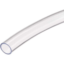 PVC Clear Vinyl Tubing, Plastic Flexible Water Pipe 18mm ID x 21mm OD, 1m