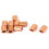 1mm Diameter Single Hole Flat Wire Rope Ferrules Brass Tone 10 Pcs 1