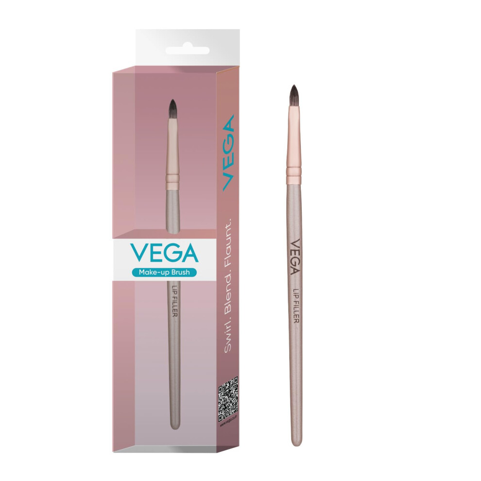 Photos - Makeup Brush / Sponge Vega Lip Filler Makeup Brush With Wooden Handle, Lip Brush For Flawless Finish, Lipstick  (Mbn-13)