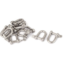 10 Pcs Stainless Steel Wire Rope Fastener Bow Shackles 6mm Thread