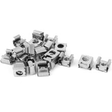 M4 x 0.7mm Pitch 304 Stainless Steel Metal Cage Nuts Silver Tone 20 Pcs