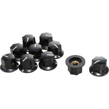 10 pcs Plastic Shell Potentiometer Pot Rotary Control Knob for 6mm Dia Shank