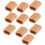 6.5mm x 3mm Hole Flat Wire Rope Clip Clamp Copper Ferrules 10 Pcs 1