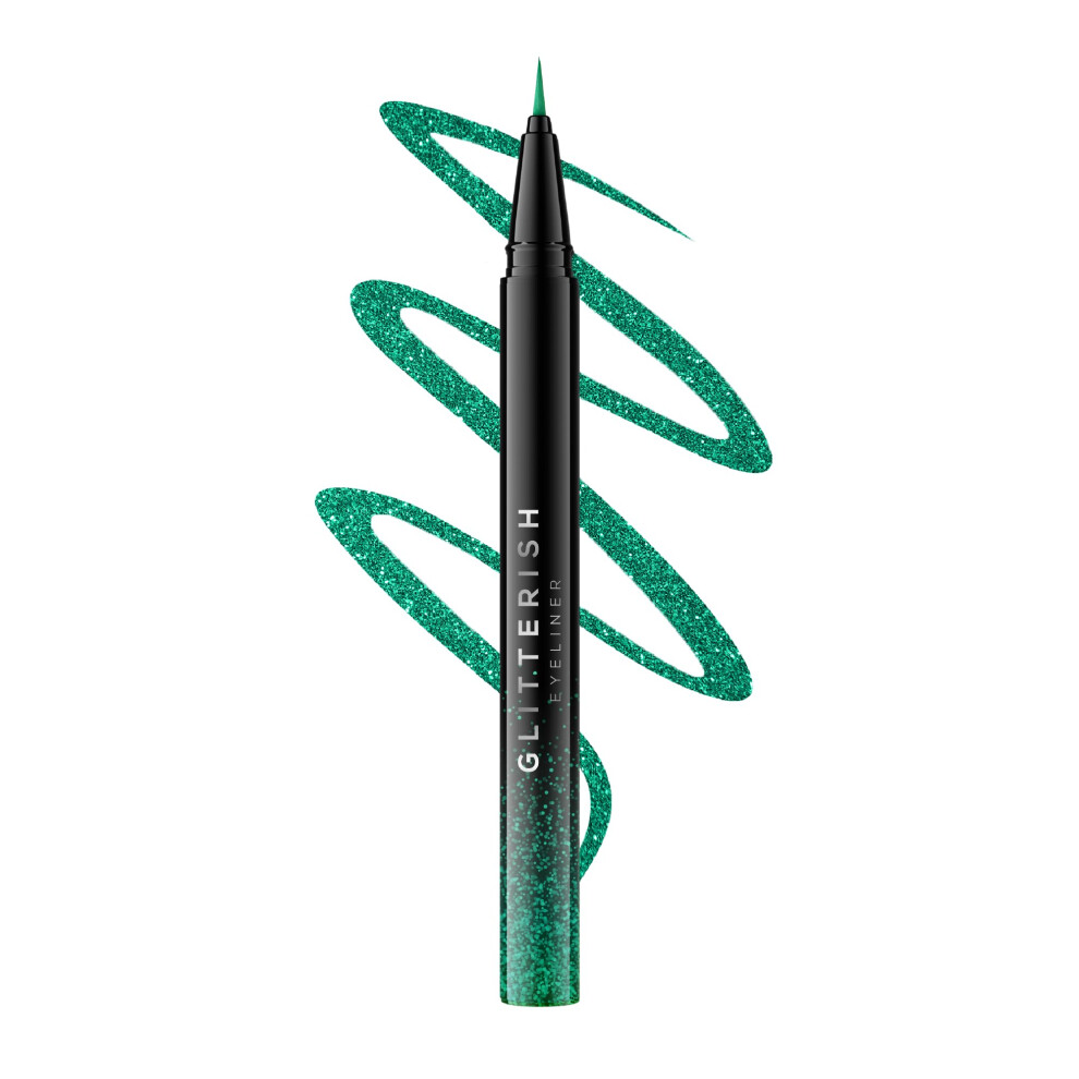 Photos - Eye / Eyebrow Pencil Renee Pencil Glitterish Eyeliner - Green, Metallic Pay-Off, Multi-Dimensional Shine | Waterproof, Smudge-Resistant, Shimmery 