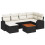 VidaXL vidaXL Gartensofa-set 7 stk. Schwarz und Creme Poly-Rattan 2