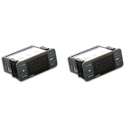 2X EK-3010 Temperature Controller 220V Sensor Refrigeration Heating Alarm Thermostat with Probe for Cold Storage Freezer