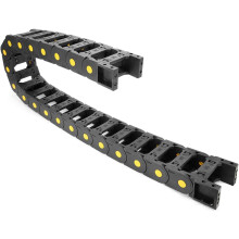 R55 25mm x 57mm Plastic Open Type Cable Wire Carrier Drag Chain 1M Length for CNC Black