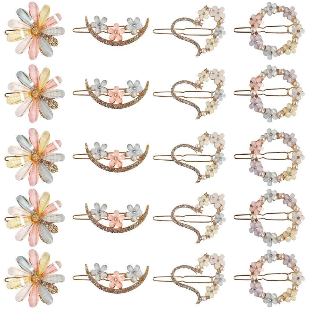 Photos - Shears & Haircut Annacreations 20 Pcs Korean Style Flower Metal Hair Lock Pin Clips, Hairpin For Women And Girls