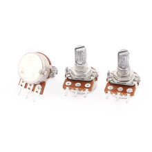 3 Pcs B10K 10K Ohm 3 Terminals B Type Rotary Potentiometer 24 x 16mm
