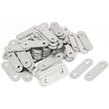 50mm x 15mm x 2mm Stainless Steel Straight Bracket Flat Repair Plate 60PCS