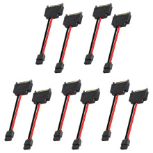 10 Stuks 15-Pins Mannelijk Naar 6-Pins -Kabel 15-Pins Naar 6-Pins Stroomadapterkabel voor Notebook CD-ROM 6-Pins Adapterkabel