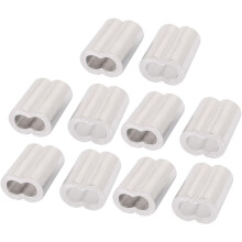 5mm Wire Rope Aluminum Sleeves Clip Fittings Loop Sleeve Cable Crimps 10pcs