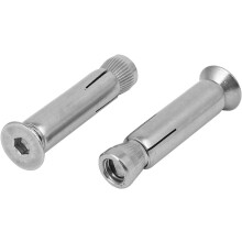M8 x 50mm 304 Stainless Steel Hex Socket Countersunk Head Sleeve Anchor 2PCS