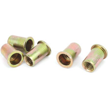 1/2"-13 Straight Knurled Rivet Nut Insert Bronze Tone 5pcs