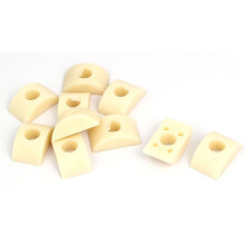 10mm Hole Dia Furniture Connector Half Moon Nuts Spacer Washer Beige 10PCS