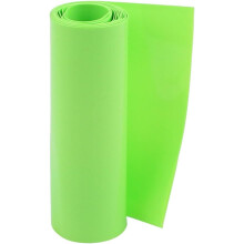 90mm Flat Width 1M Length PVC Heat Shrink Tube Green for 18650 Battery Pack