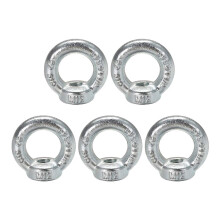 Lifting Eye Nut M12 Female Thread C15 Carbon Steel Round Shape for Rope Fitting Pack of 5