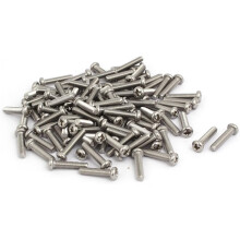 M4 x 18mm 304 Stainless Steel Phillips Round Head Machine Screws Bolt 100pcs