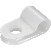 20Pcs Nylon R-Type Cable Clamp Organizer Cord Clips for Wire Management 5mm White CC-0.5