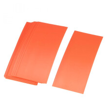 18650 Battery Wrap PVC Heat Shrink Tubing 29.5mm Flat Width Pre Cut 72mm Orange Pack of 20