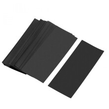 18650 Battery Wrap PVC Heat Shrink Tubing 29.5mm Flat Width Pre Cut 72mm Black Pack of 20