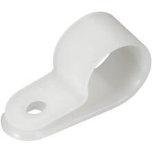 20pcs Nylon R-Type Cable Clamp Organizer Cord Clips for Wire Management 15.8mm CC-4 White