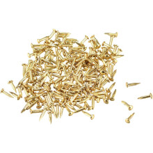 Small Tiny Nails 1.2x6mm(DxL) for Wooden DIY Decorative Pictures Boxes Household Accessories Brass Tone 500pcs