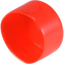 8pcs Rubber End Caps 52mm ID Vinyl Round End Cap Cover Screw Thread Protectors Red